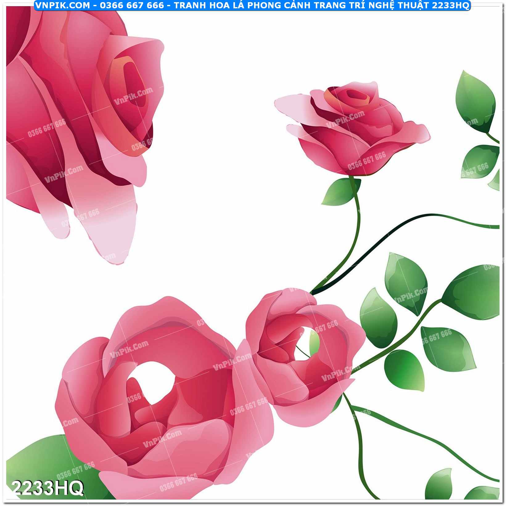 Tranh hoa lá phong cảnh trang trí nghệ thuật 2233HQ
