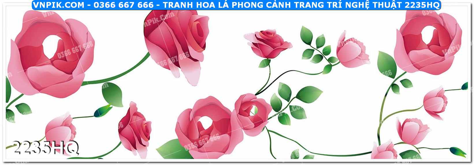 Tranh hoa lá phong cảnh trang trí nghệ thuật 2235HQ