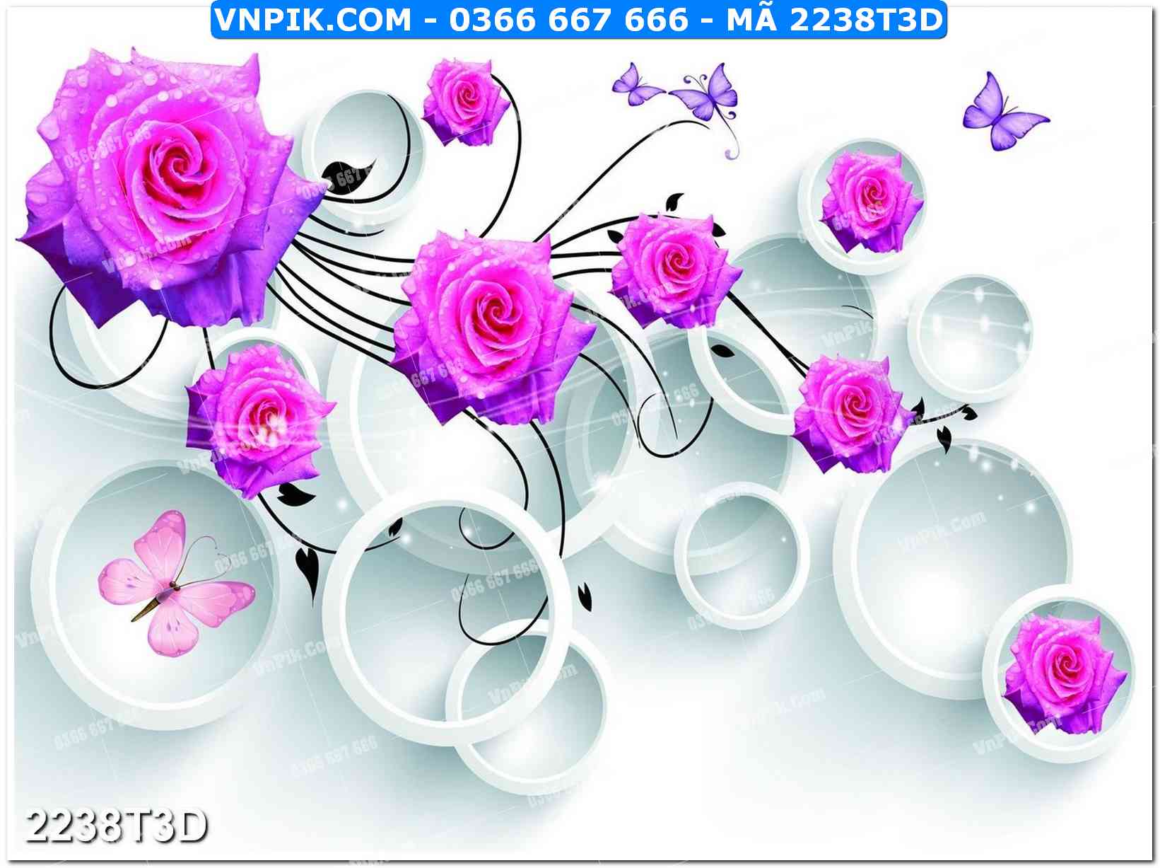 Trah Treo Tường – Tranh 3D Hiện Đại 2238T3D