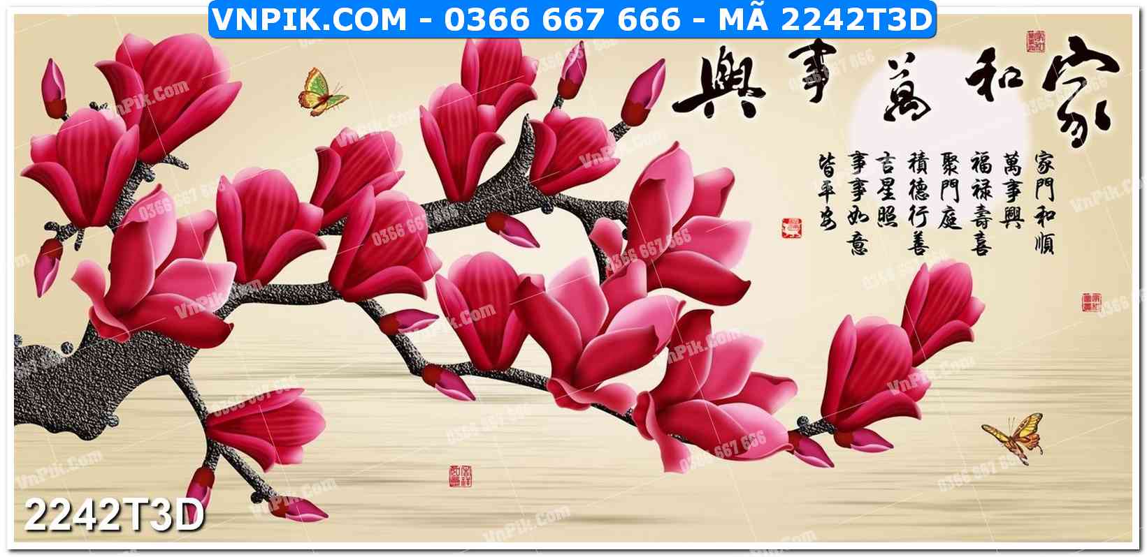 Trah Treo Tường – Tranh 3D Hiện Đại 2242T3D