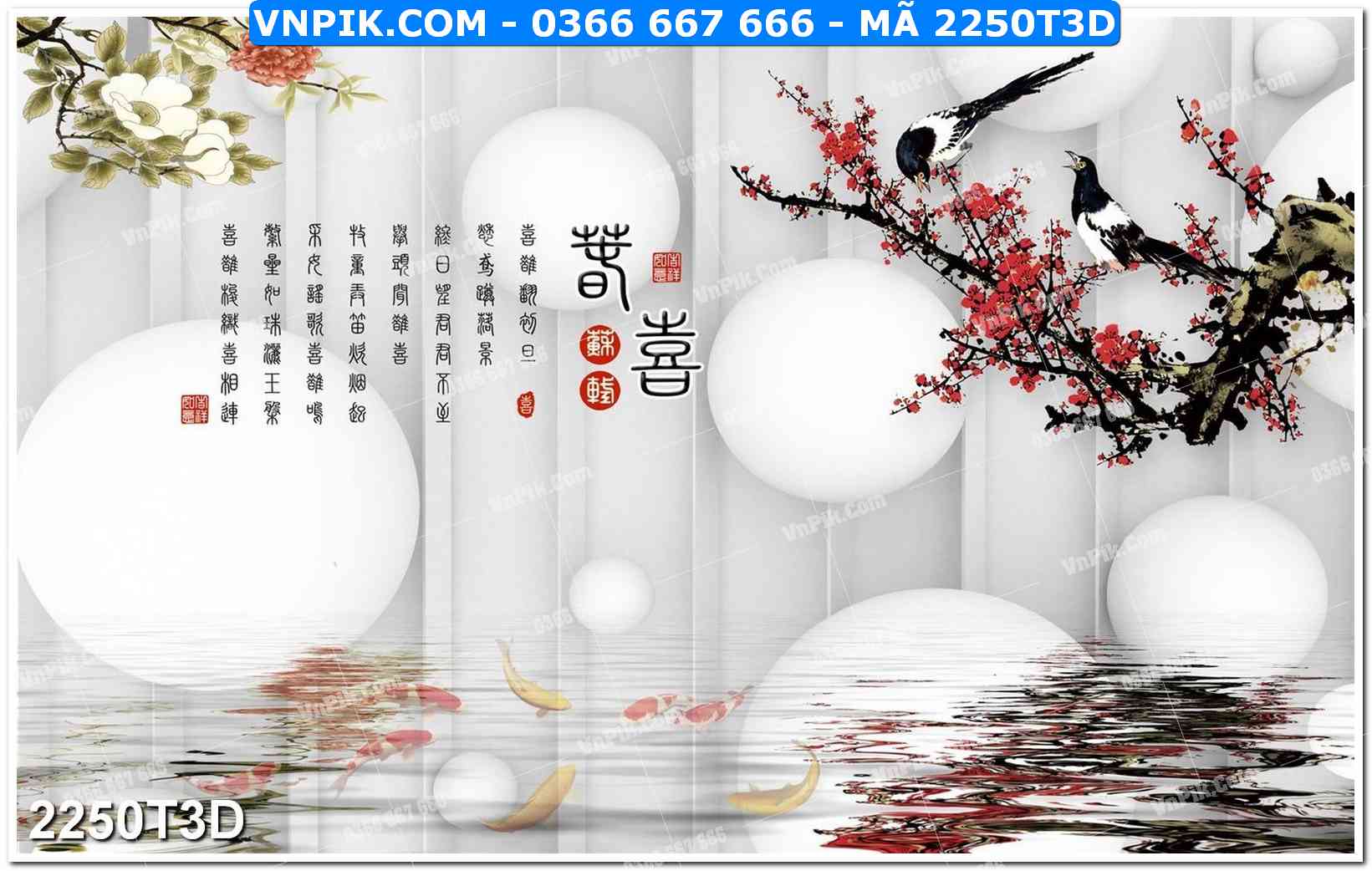 Trah Treo Tường – Tranh 3D Hiện Đại 2250T3D