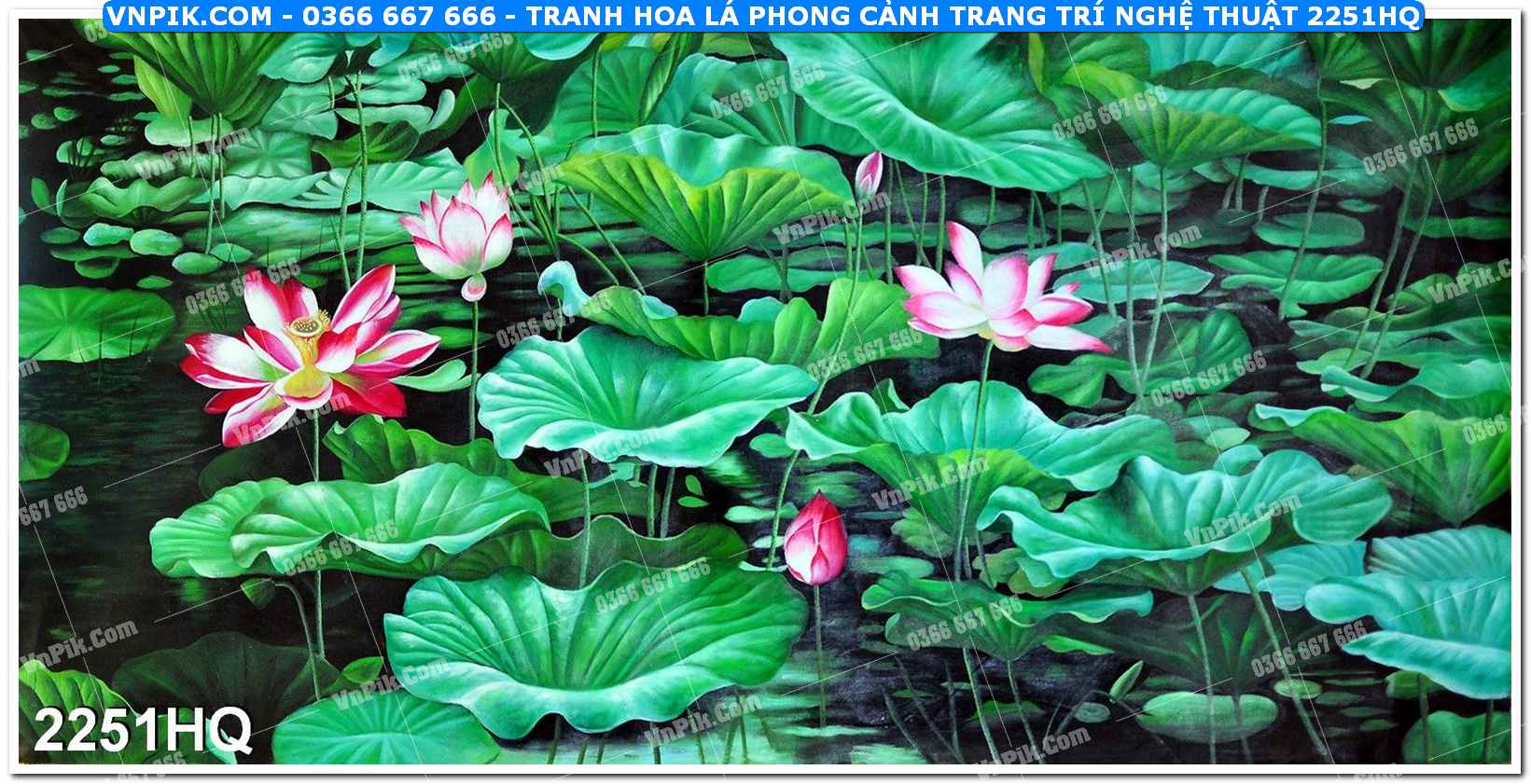 Tranh hoa lá phong cảnh trang trí nghệ thuật 2251HQ