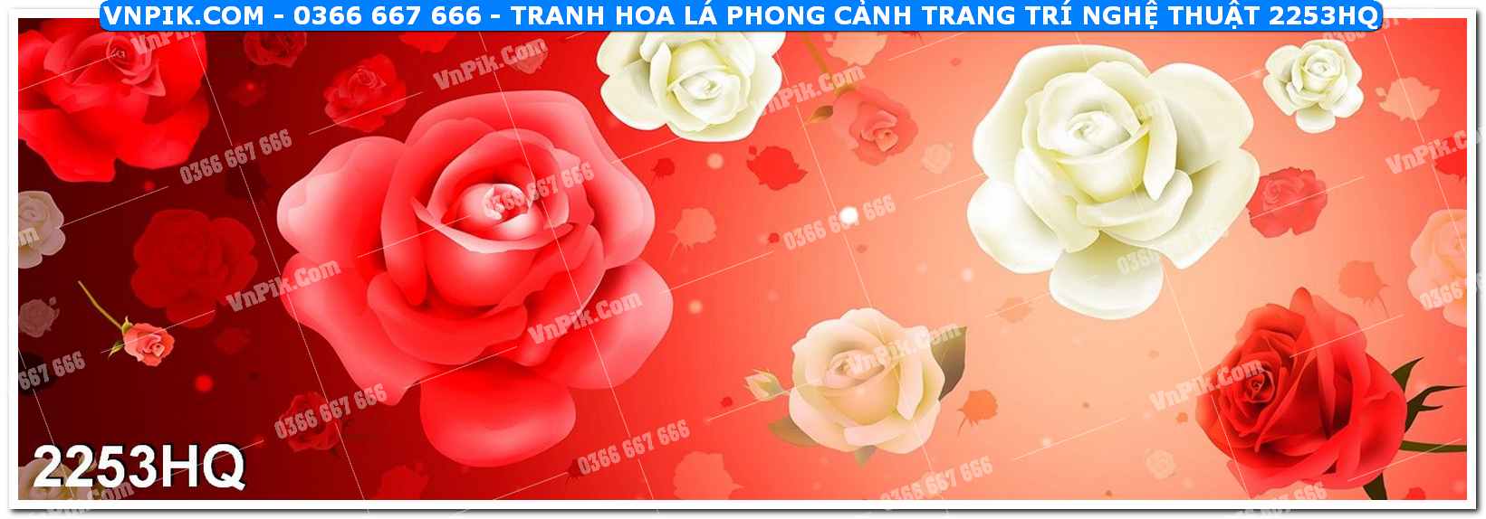 Tranh hoa lá phong cảnh trang trí nghệ thuật 2253HQ