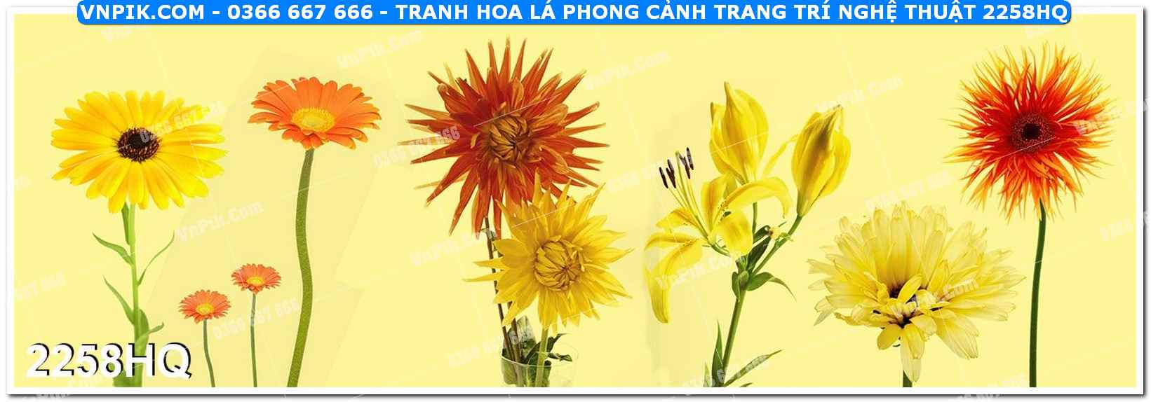 Tranh hoa lá phong cảnh trang trí nghệ thuật 2258HQ
