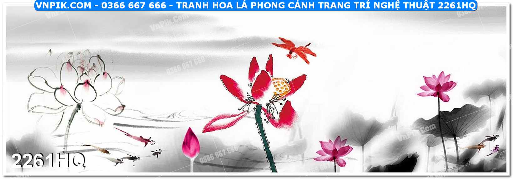 Tranh hoa lá phong cảnh trang trí nghệ thuật 2261HQ