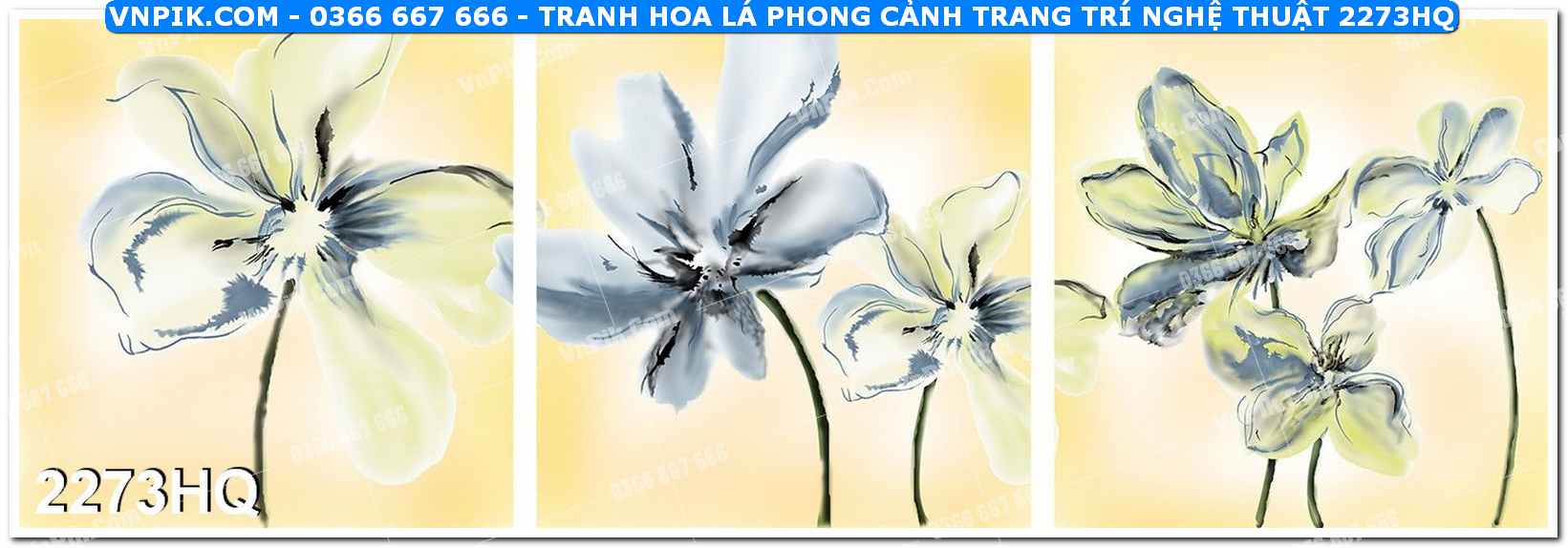 Tranh hoa lá phong cảnh trang trí nghệ thuật 2273HQ