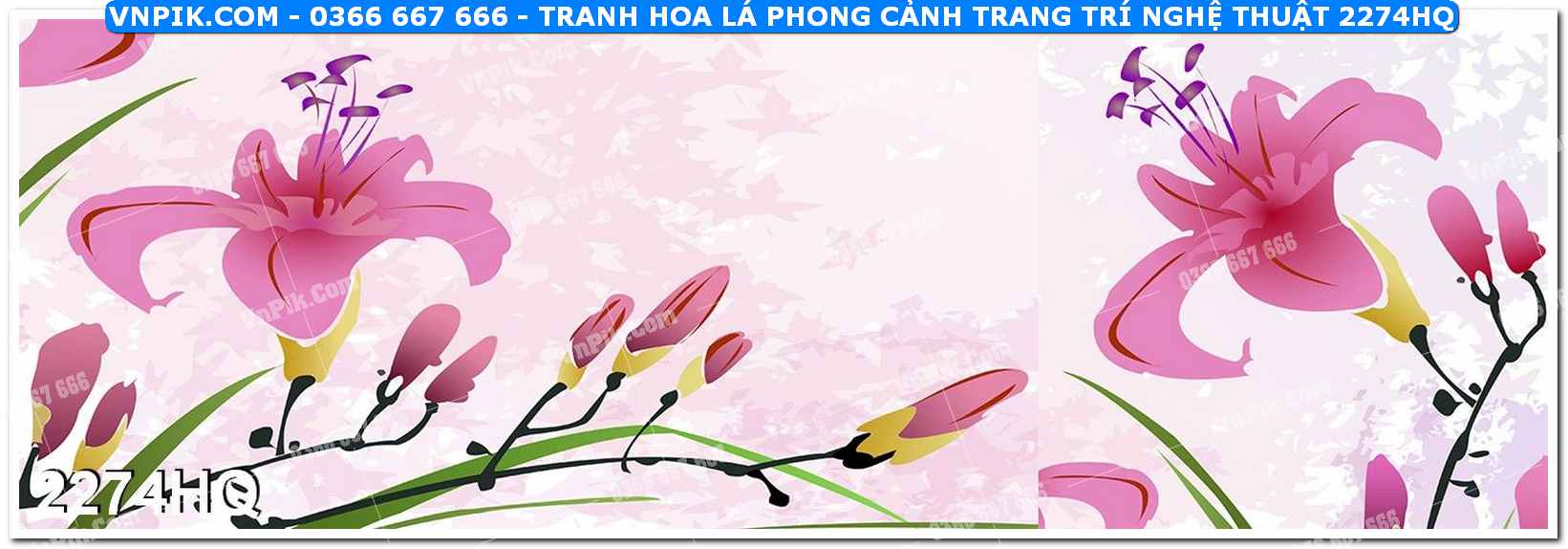 Tranh hoa lá phong cảnh trang trí nghệ thuật 2274HQ