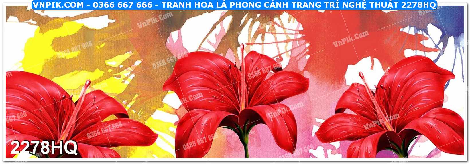 Tranh hoa lá phong cảnh trang trí nghệ thuật 2278HQ