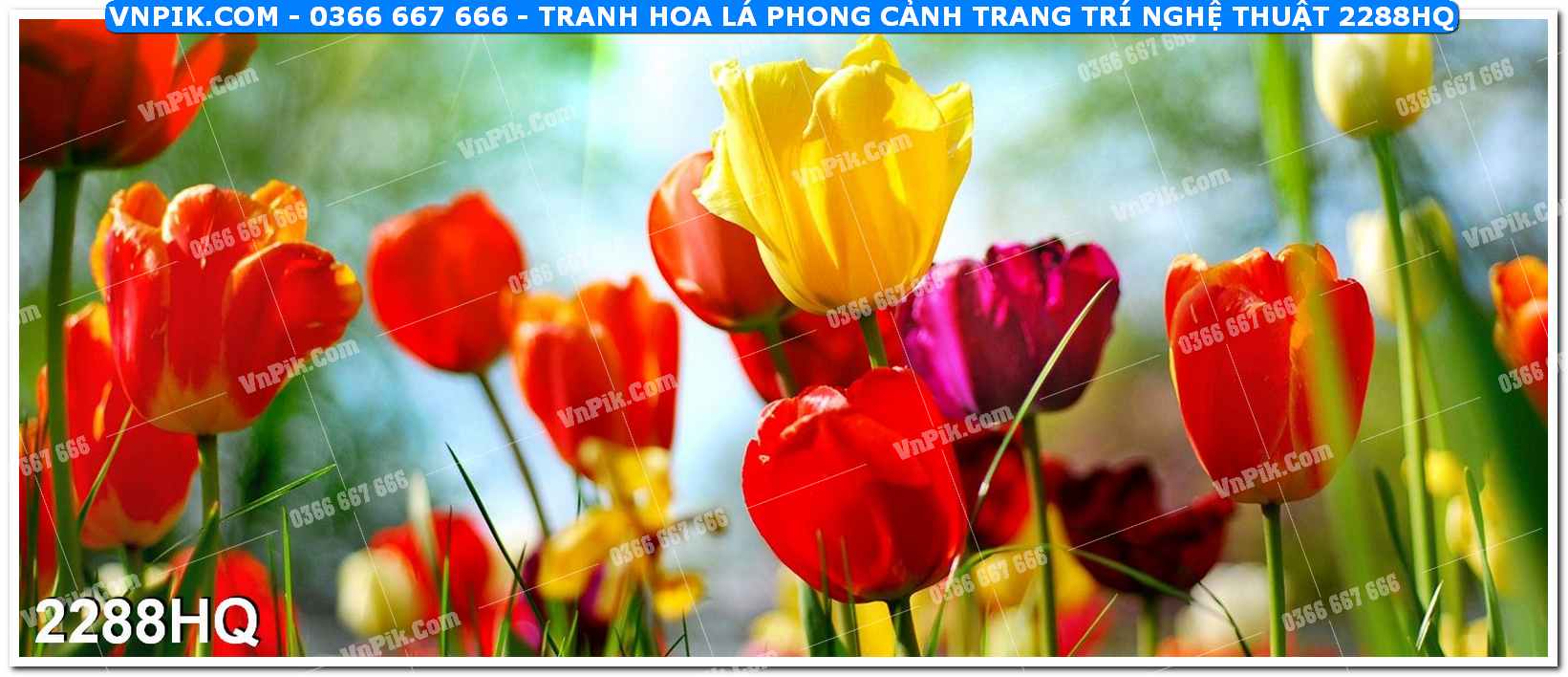 Tranh hoa lá phong cảnh trang trí nghệ thuật 2288HQ