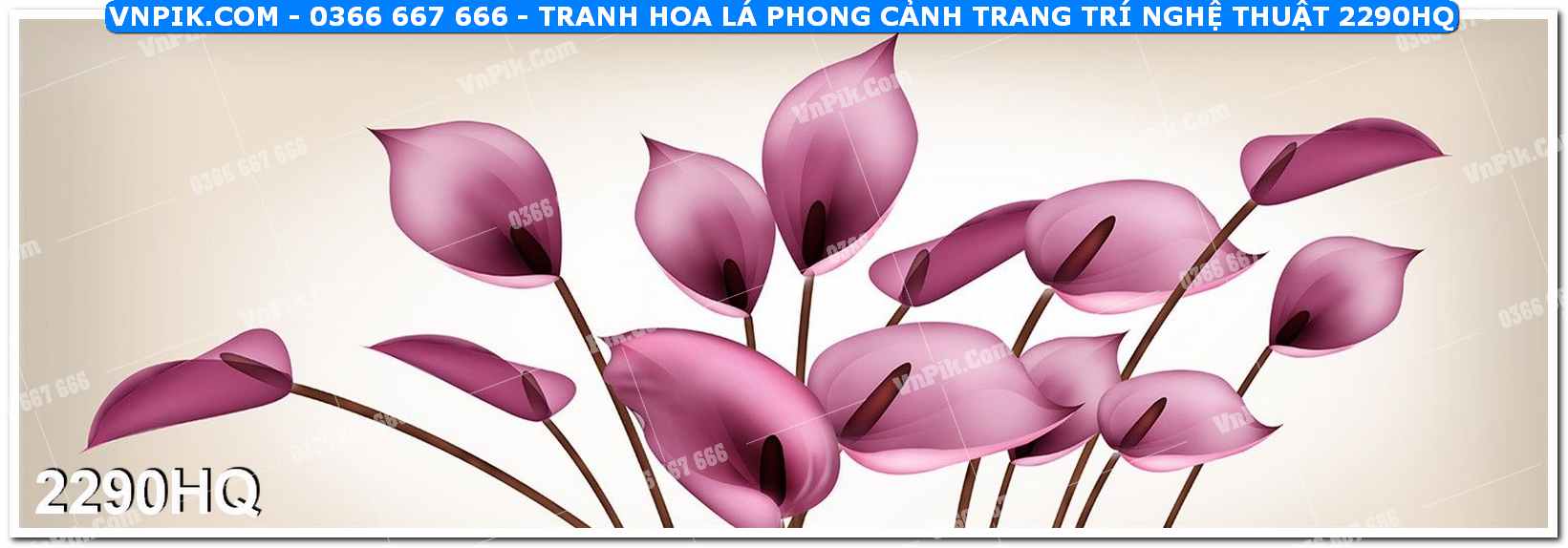 Tranh hoa lá phong cảnh trang trí nghệ thuật 2290HQ