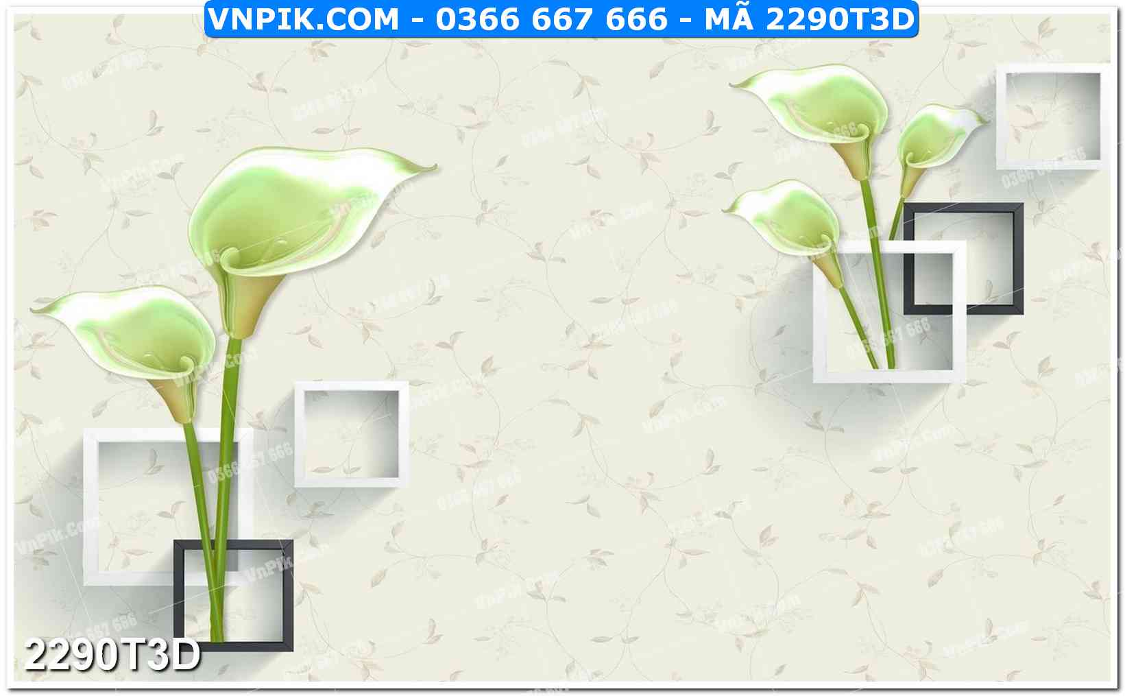 Trah Treo Tường – Tranh 3D Hiện Đại 2290T3D