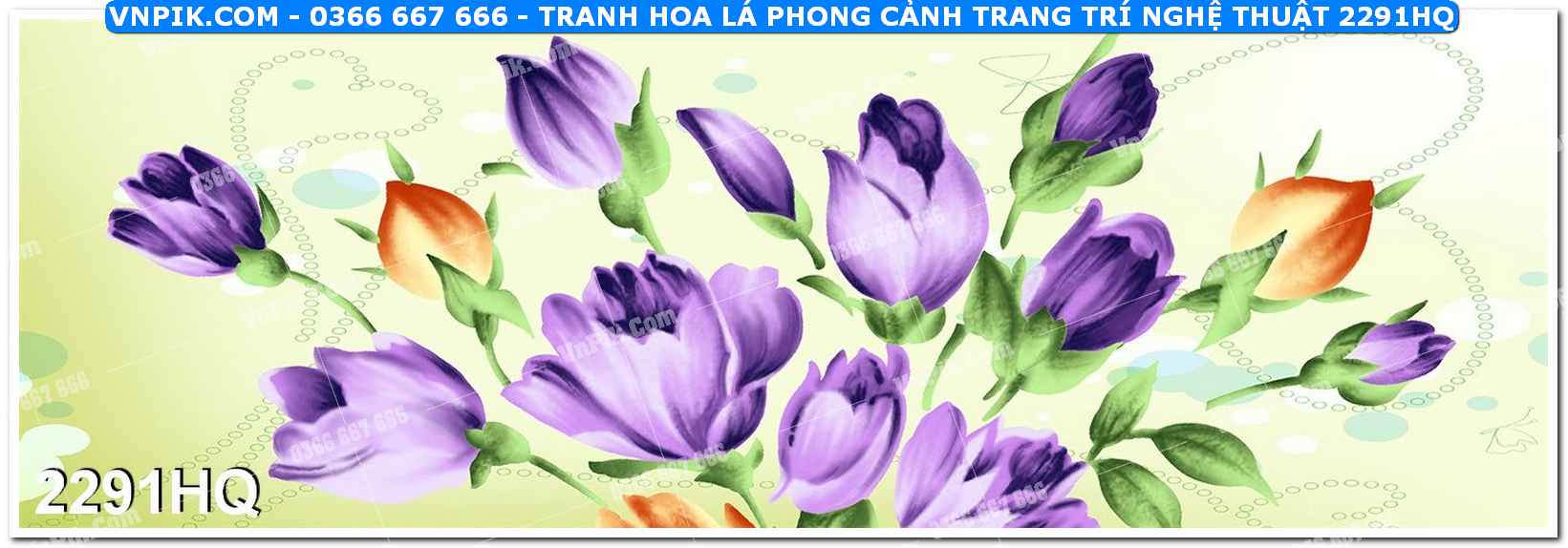 Tranh hoa lá phong cảnh trang trí nghệ thuật 2291HQ