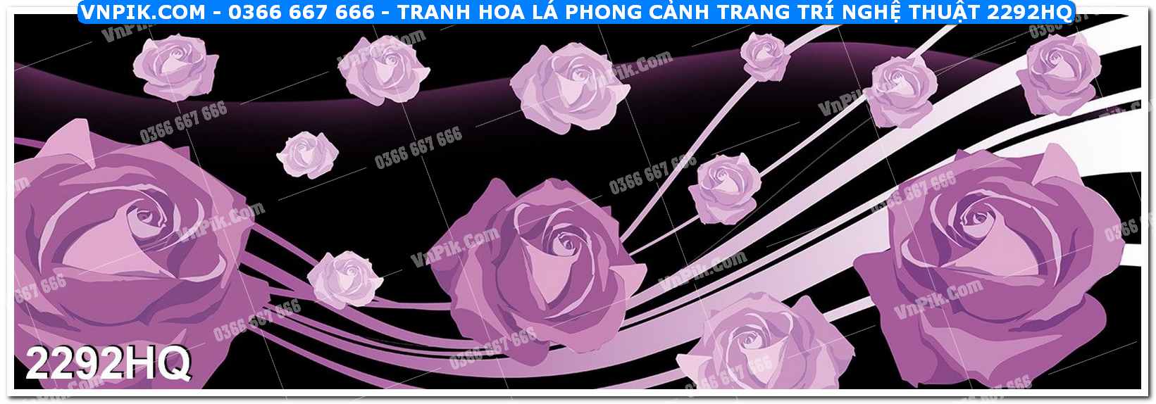 Tranh hoa lá phong cảnh trang trí nghệ thuật 2292HQ