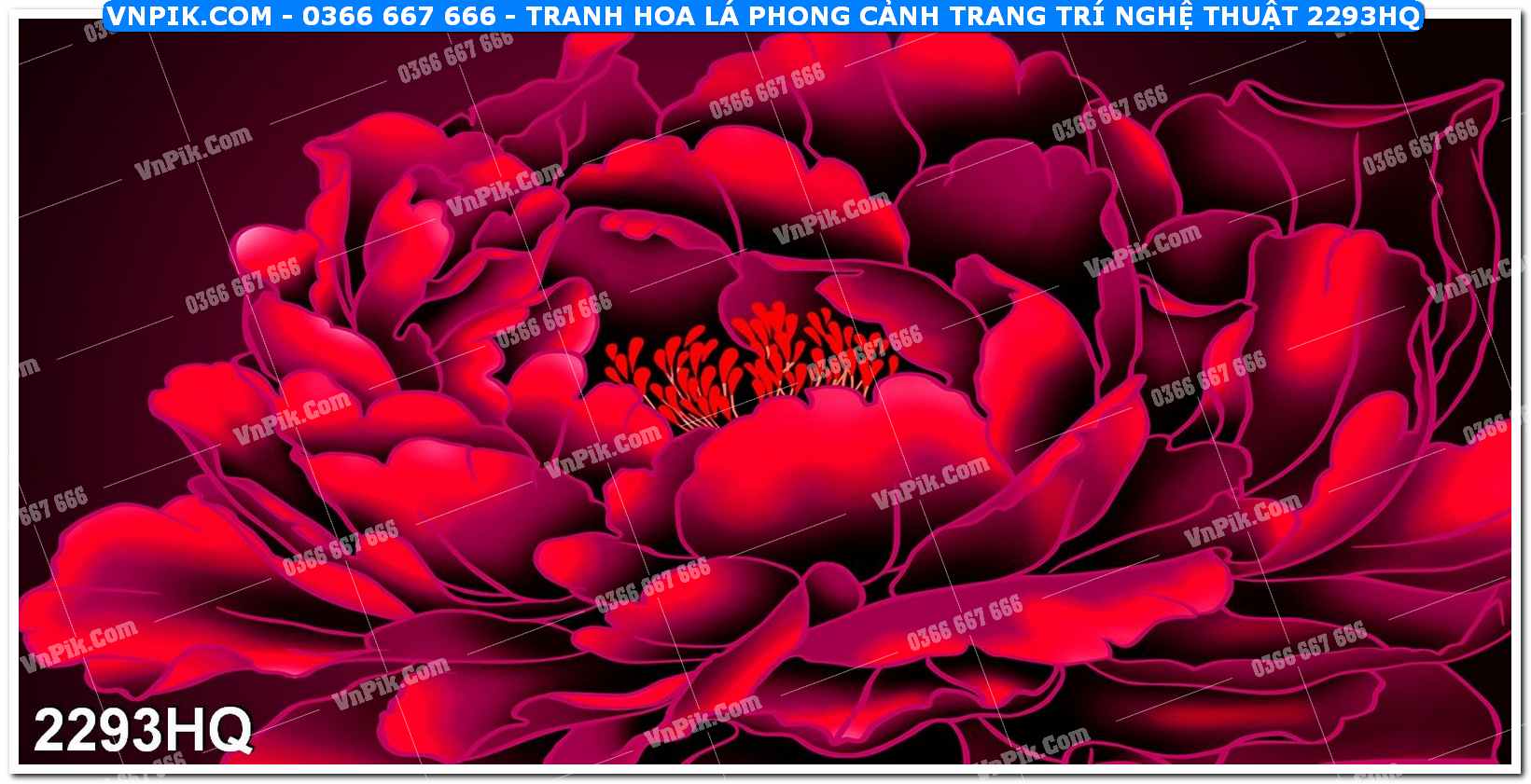 Tranh hoa lá phong cảnh trang trí nghệ thuật 2293HQ