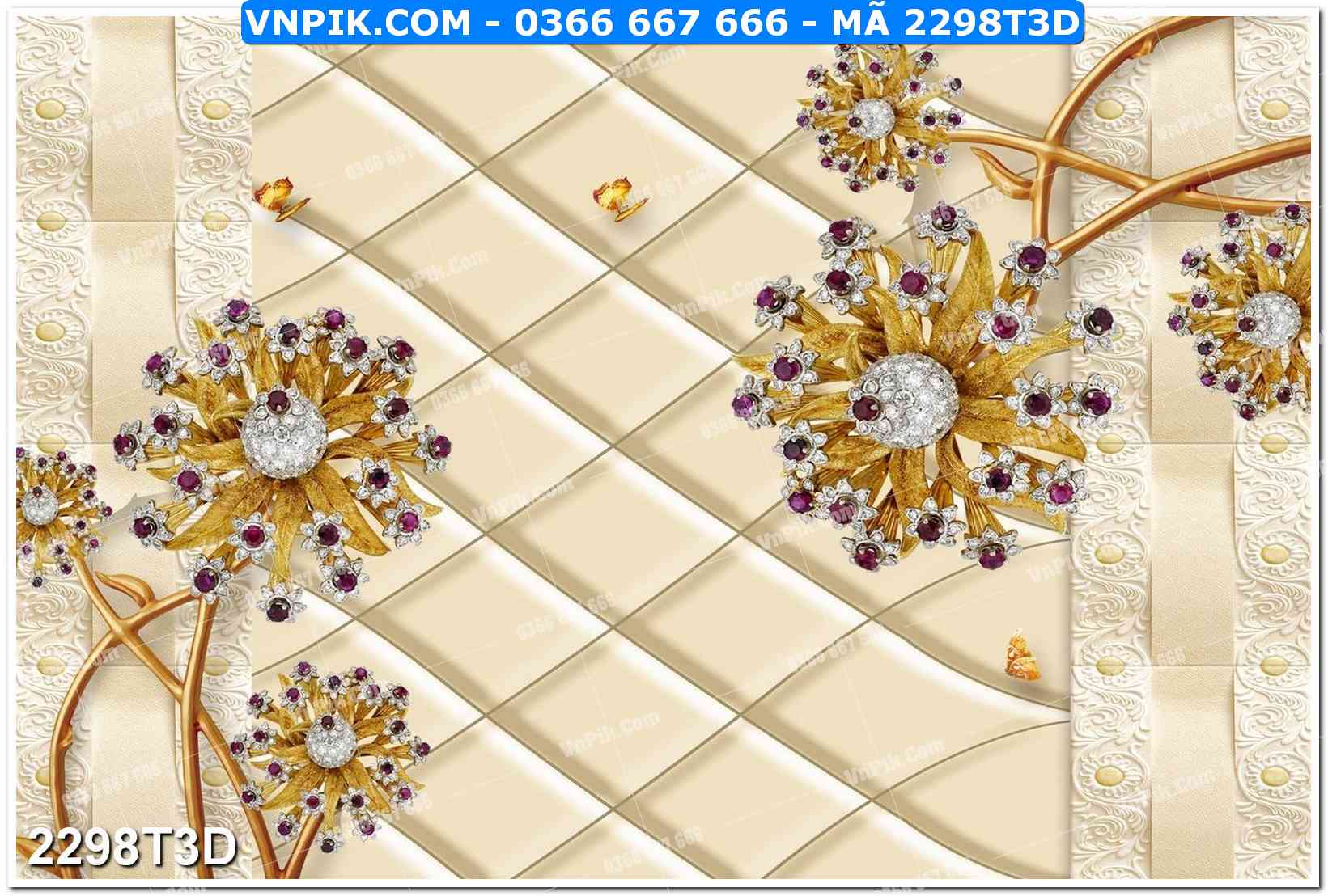 Trah Treo Tường – Tranh 3D Hiện Đại 2298T3D