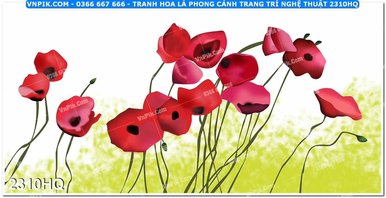 Tranh hoa lá phong cảnh trang trí nghệ thuật 2310HQ