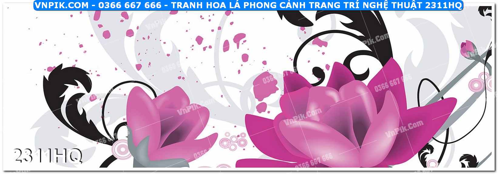 Tranh hoa lá phong cảnh trang trí nghệ thuật 2311HQ