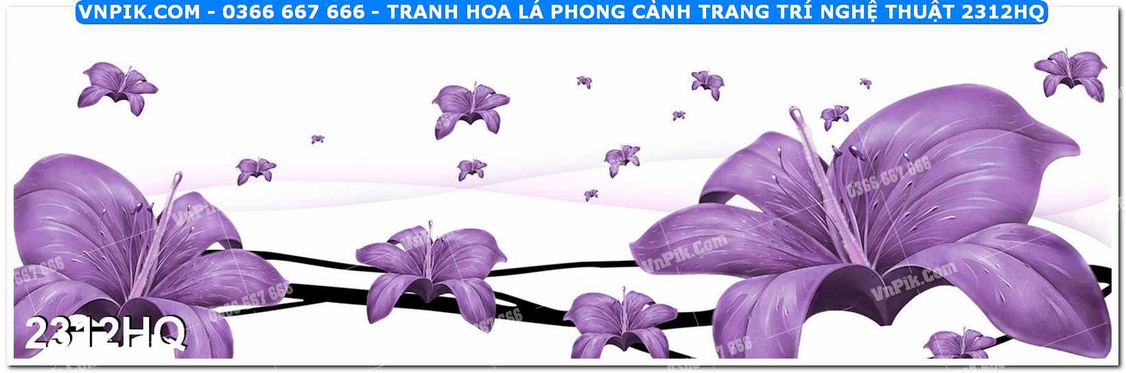 Tranh hoa lá phong cảnh trang trí nghệ thuật 2312HQ