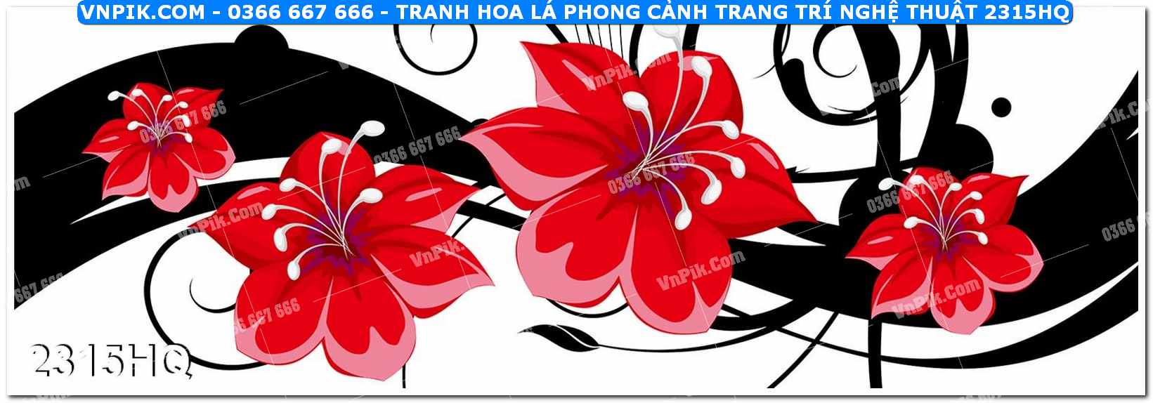 Tranh hoa lá phong cảnh trang trí nghệ thuật 2315HQ