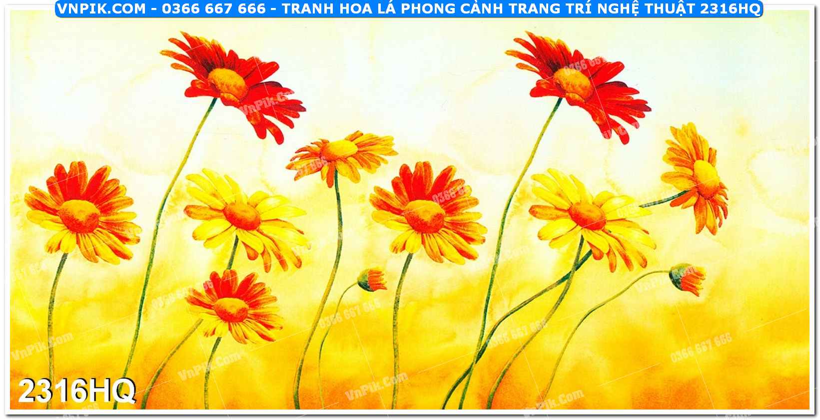 Tranh hoa lá phong cảnh trang trí nghệ thuật 2316HQ