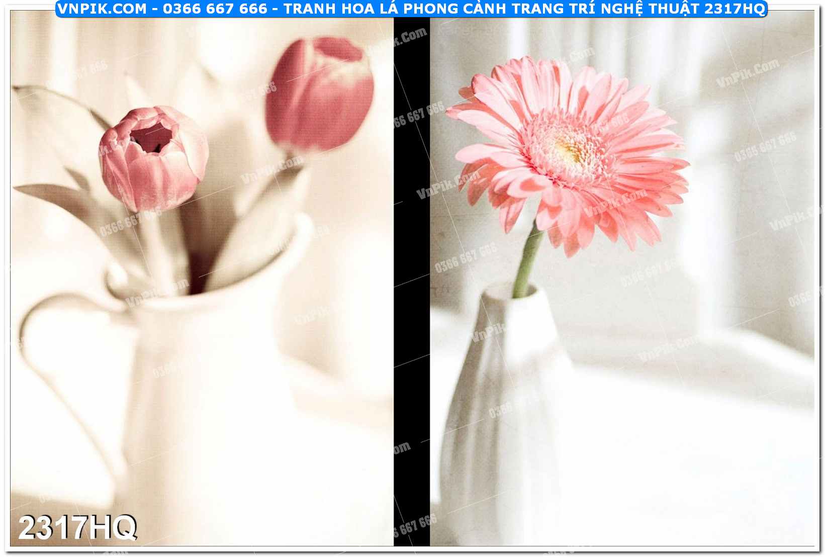 Tranh hoa lá phong cảnh trang trí nghệ thuật 2317HQ