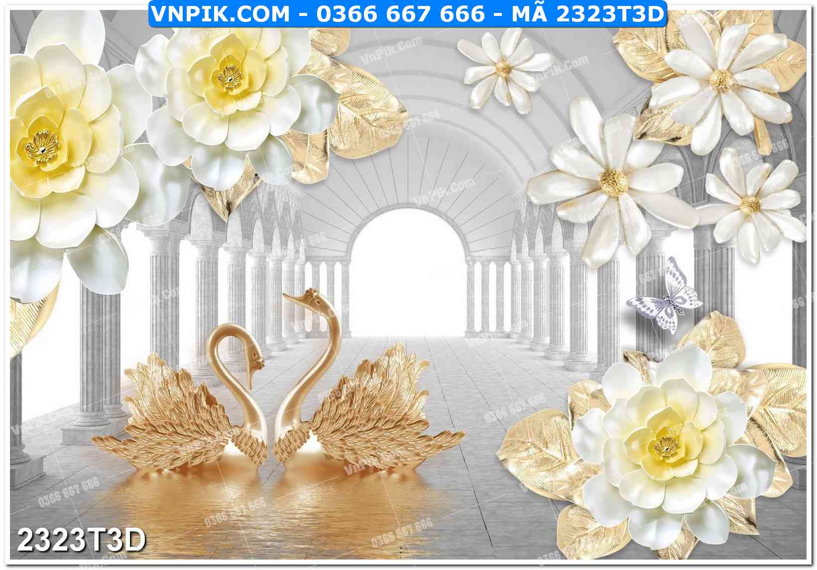 Trah Treo Tường – Tranh 3D Hiện Đại 2323T3D