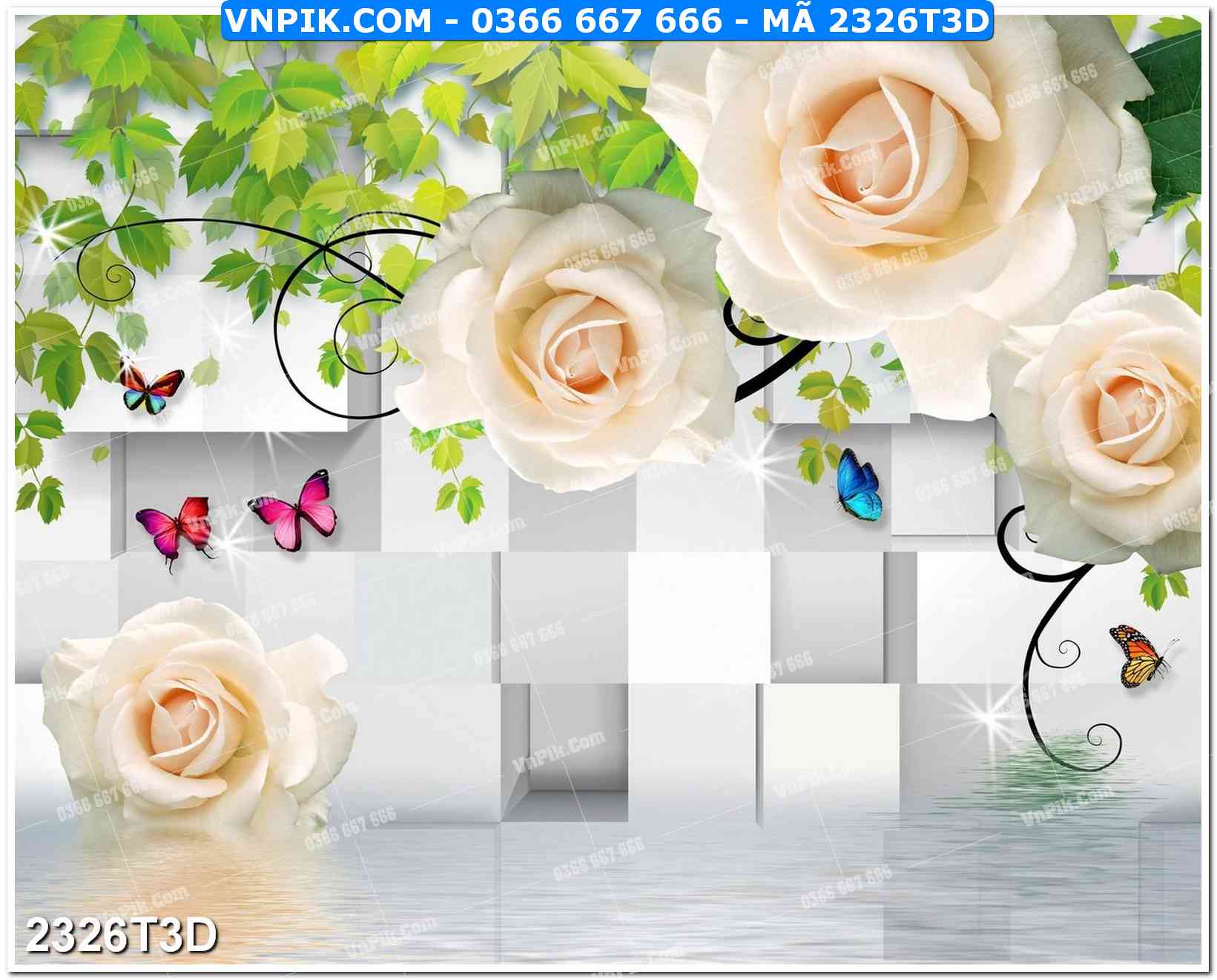 Trah Treo Tường – Tranh 3D Hiện Đại 2326T3D