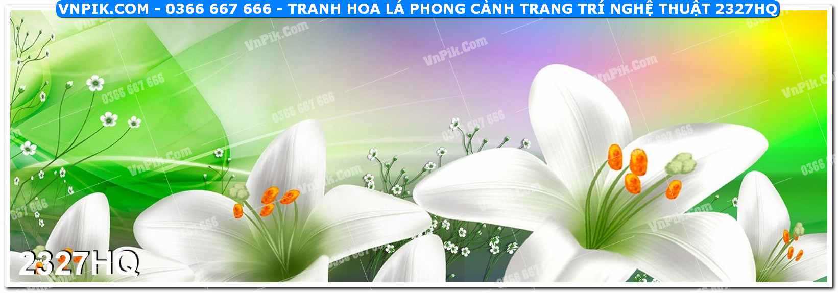 Tranh hoa lá phong cảnh trang trí nghệ thuật 2327HQ