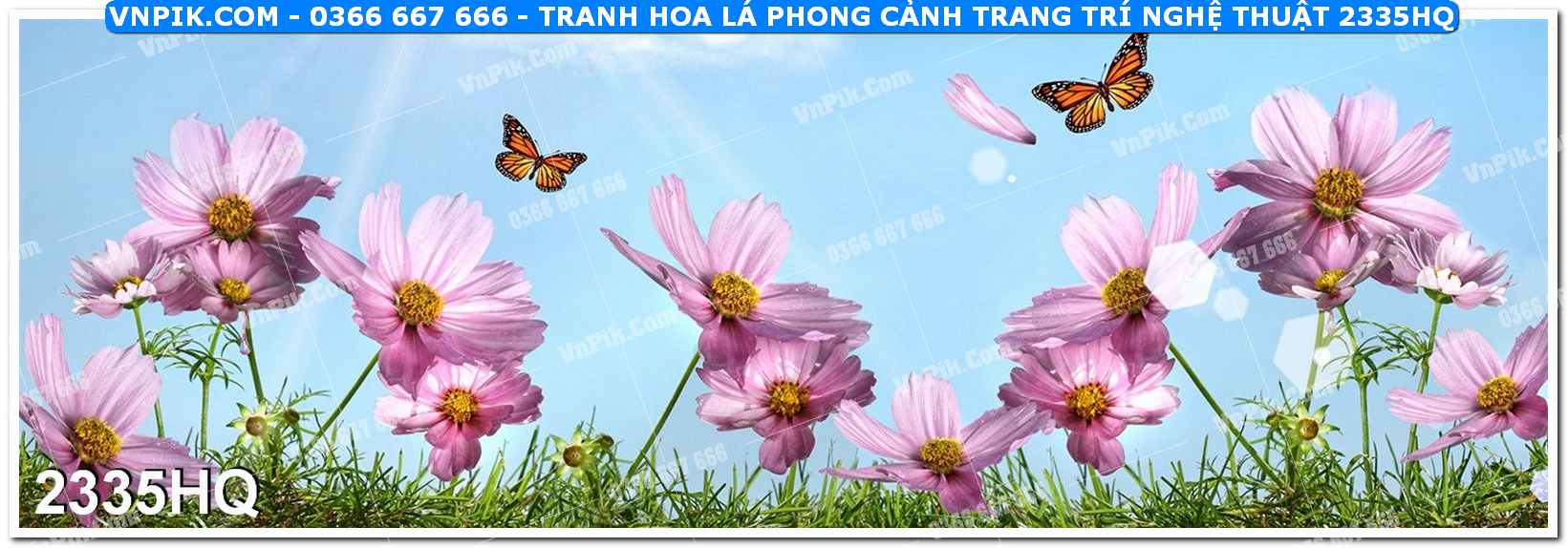 Tranh hoa lá phong cảnh trang trí nghệ thuật 2335HQ