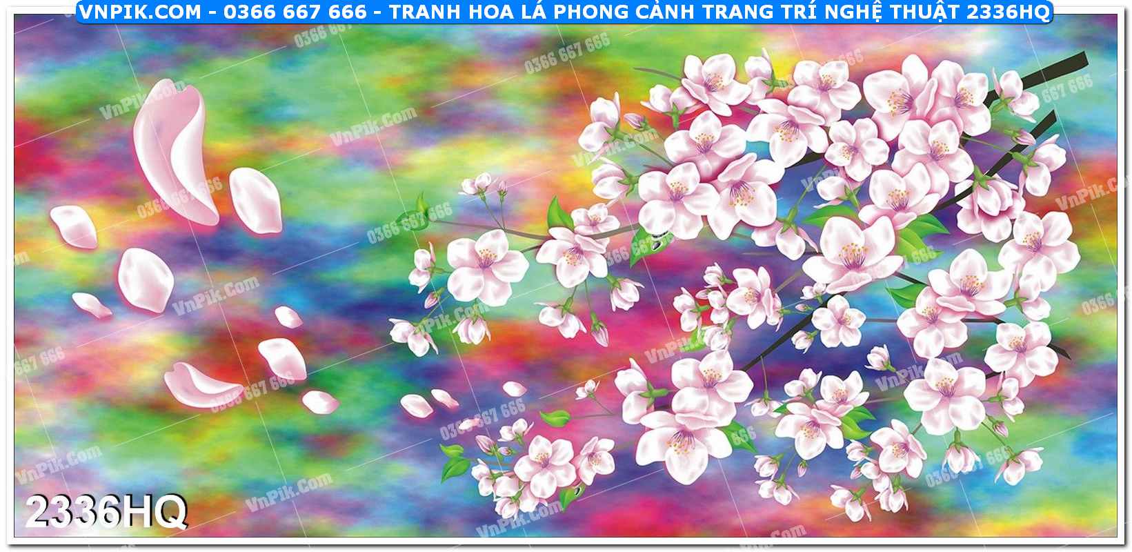 Tranh hoa lá phong cảnh trang trí nghệ thuật 2336HQ