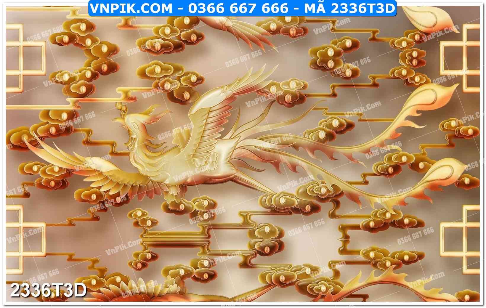 Trah Treo Tường – Tranh 3D Hiện Đại 2336T3D