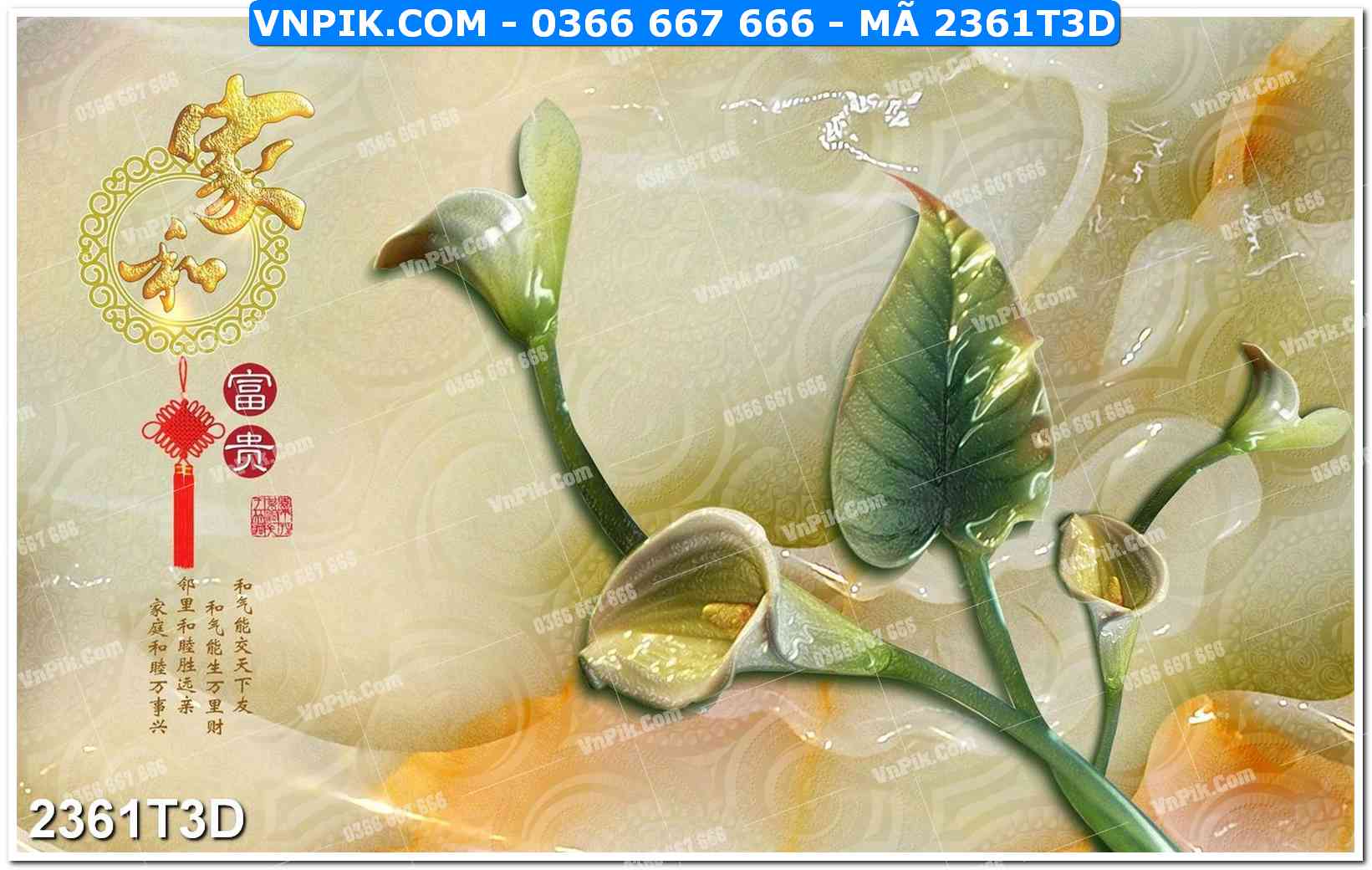 Trah Treo Tường – Tranh 3D Hiện Đại 2361T3D