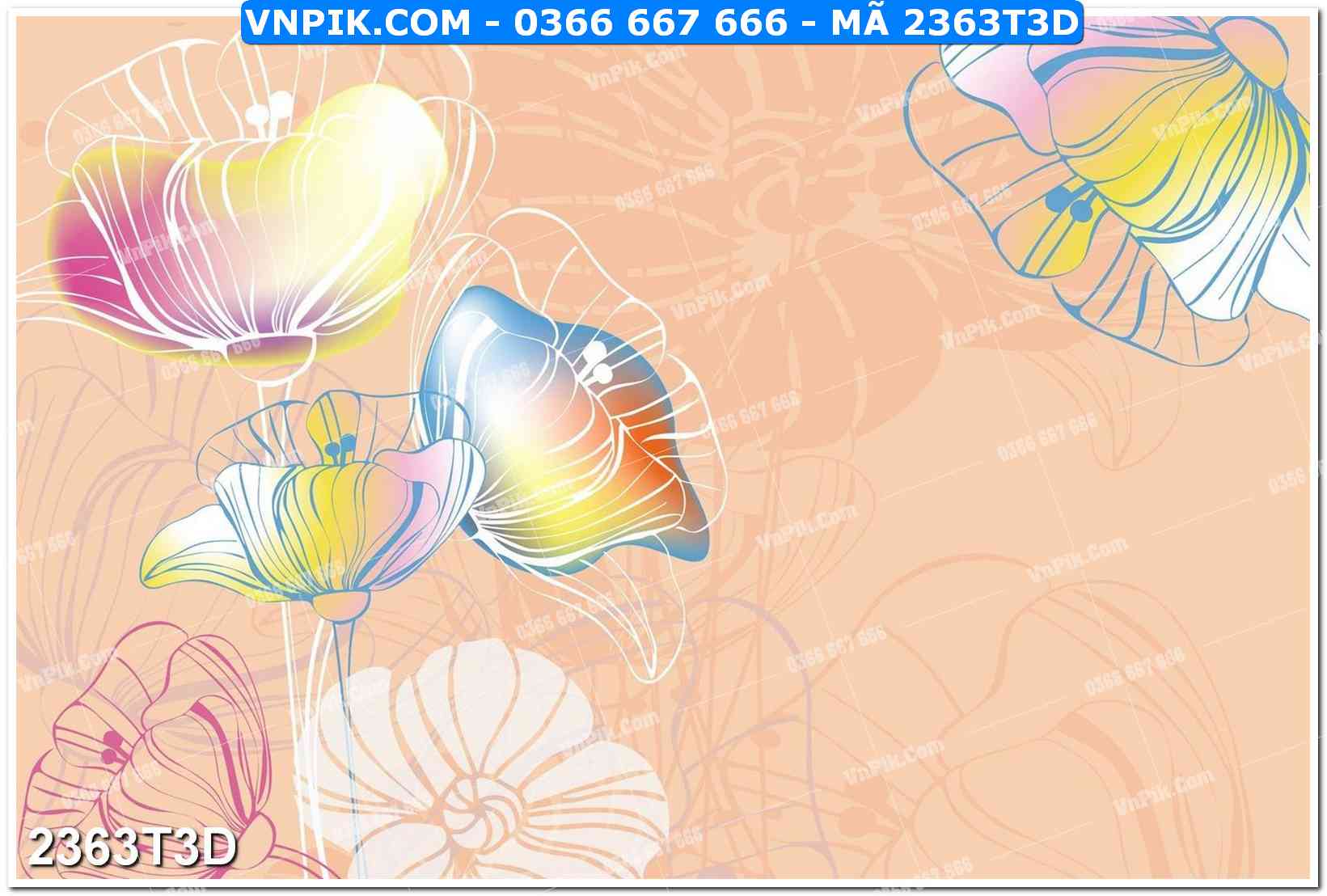 Trah Treo Tường – Tranh 3D Hiện Đại 2363T3D