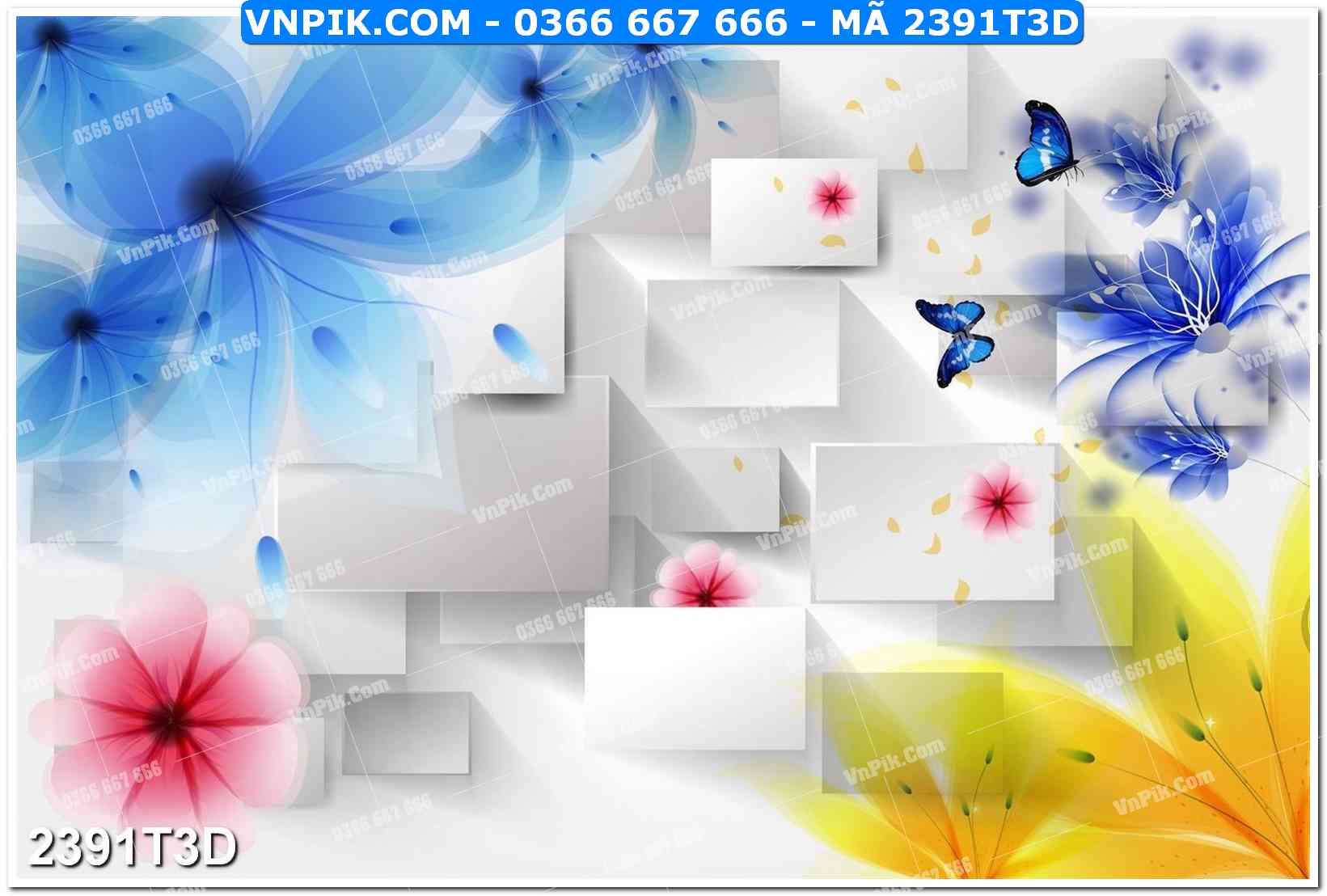 Trah Treo Tường – Tranh 3D Hiện Đại 2391T3D