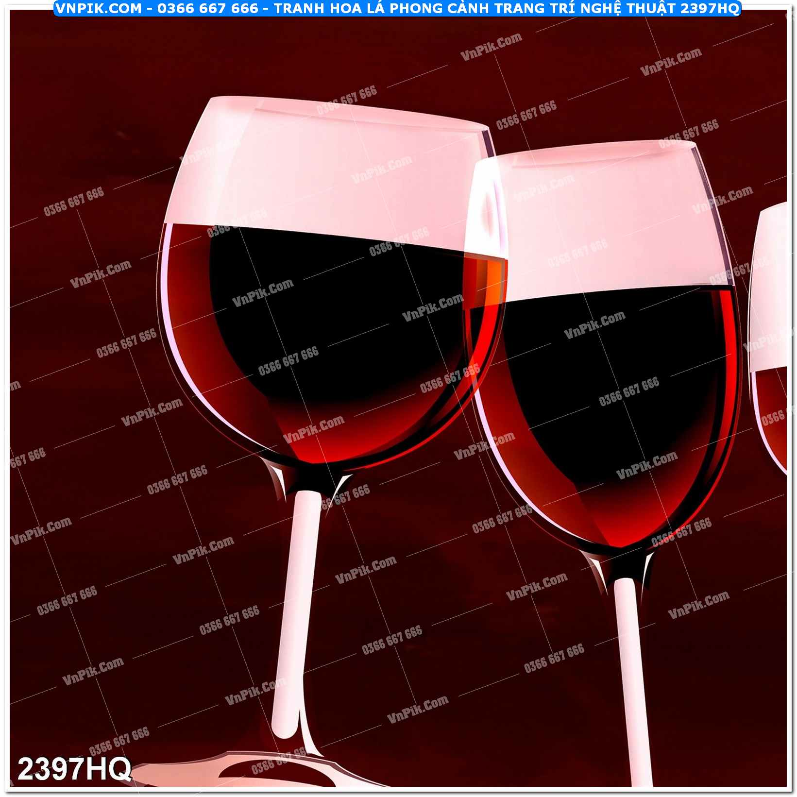 Tranh hoa lá phong cảnh trang trí nghệ thuật 2397HQ
