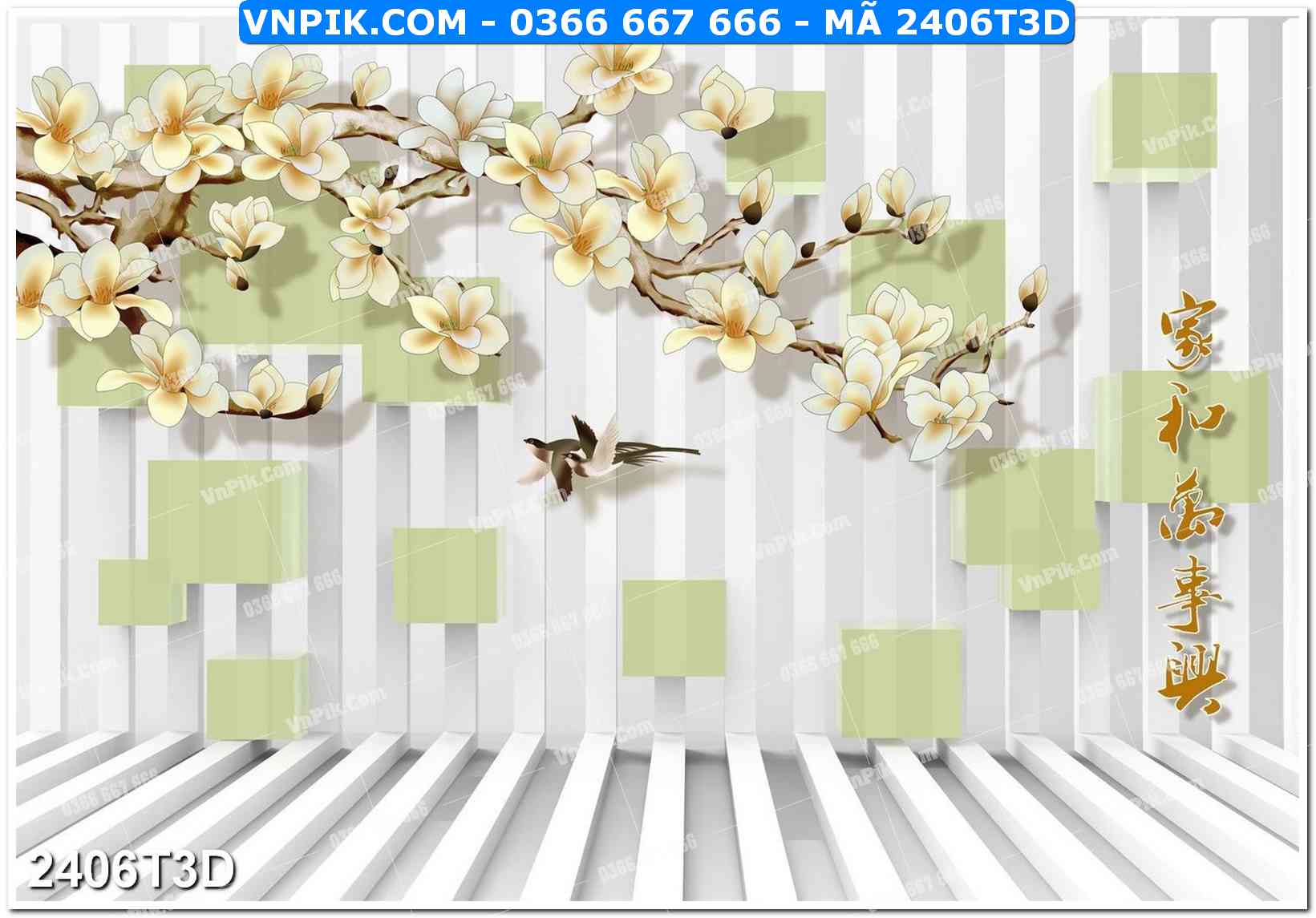 Trah Treo Tường – Tranh 3D Hiện Đại 2406T3D
