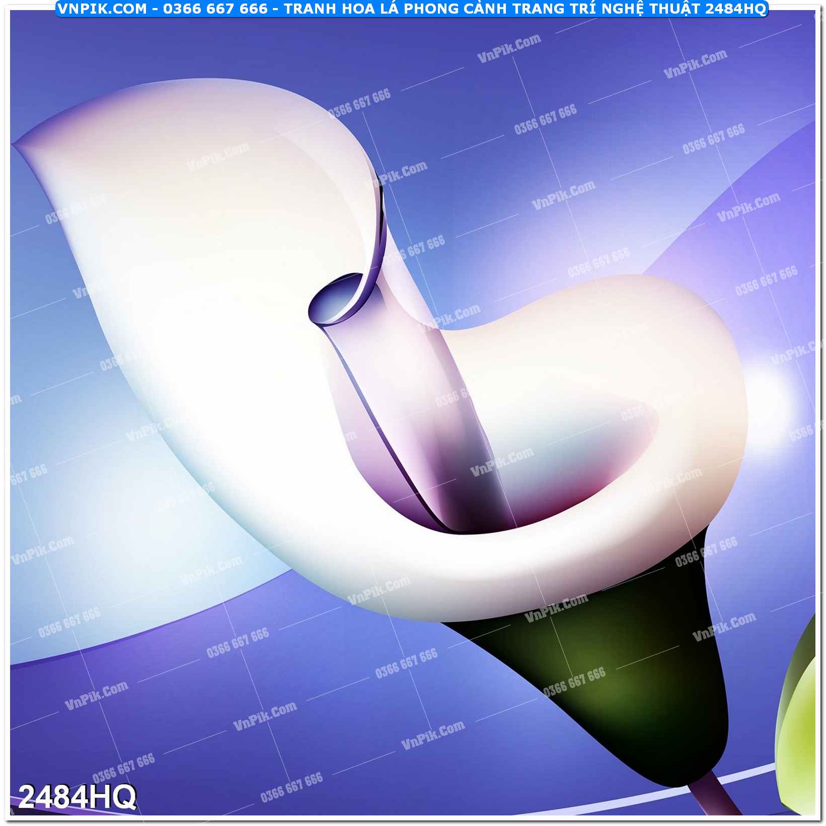 Tranh hoa lá phong cảnh trang trí nghệ thuật 2484HQ