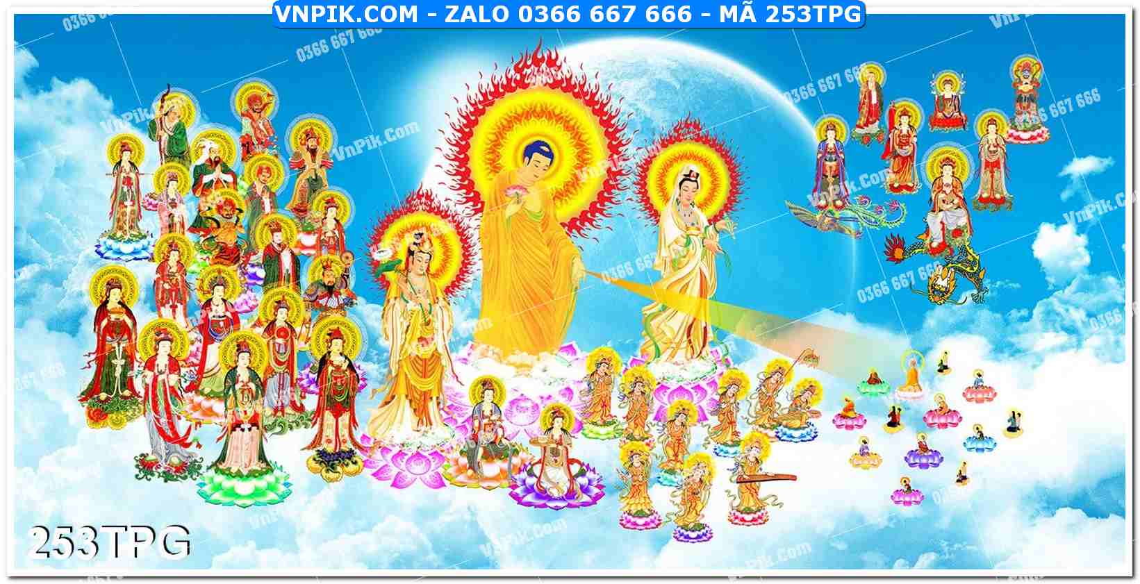 Tranh Phật Giáo Treo Tường – Tranh Bồ Tát Mã File 253TPG