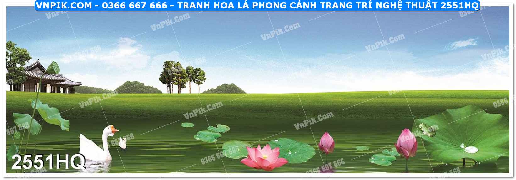 Tranh hoa lá phong cảnh trang trí nghệ thuật 2551HQ