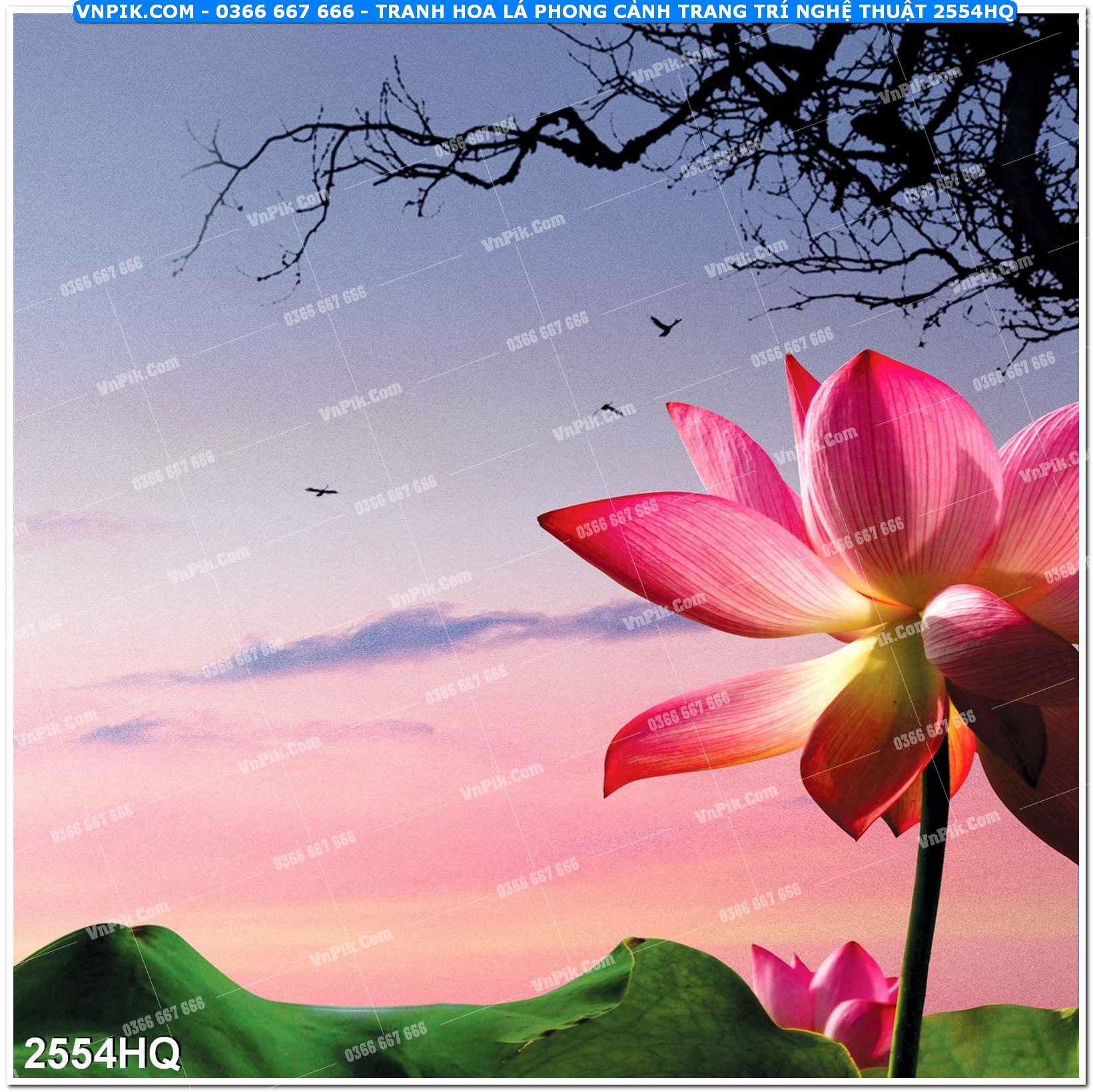 Tranh hoa lá phong cảnh trang trí nghệ thuật 2554HQ