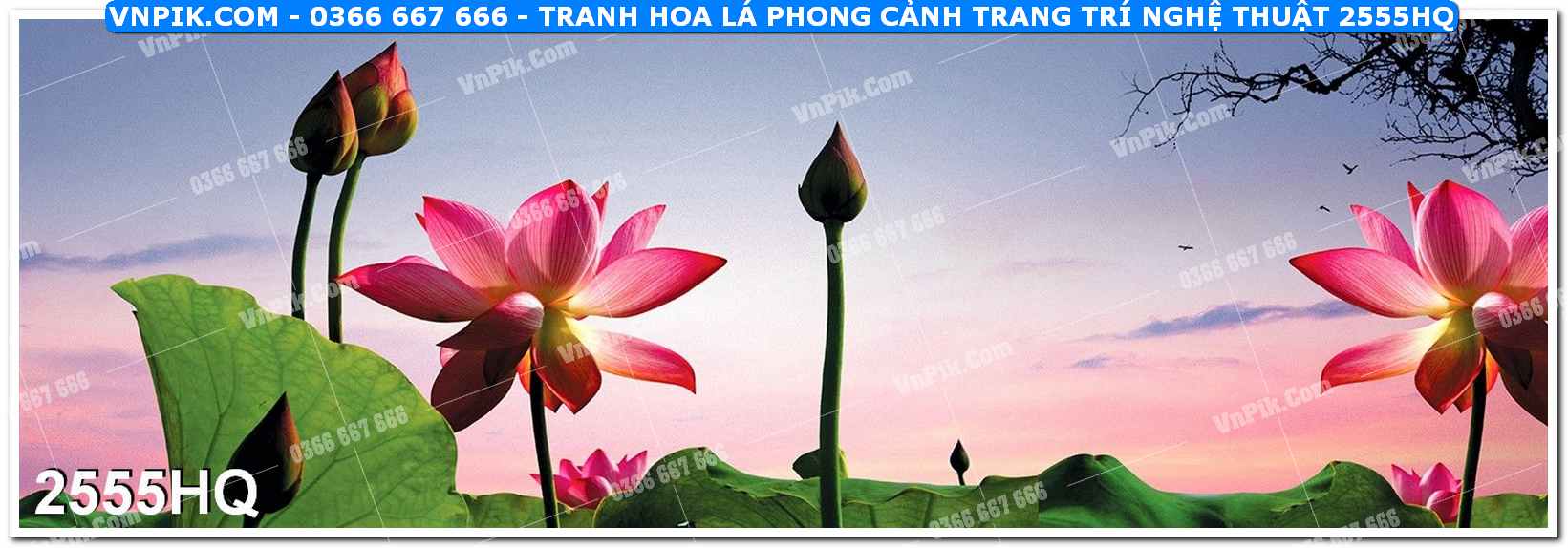 Tranh hoa lá phong cảnh trang trí nghệ thuật 2555HQ