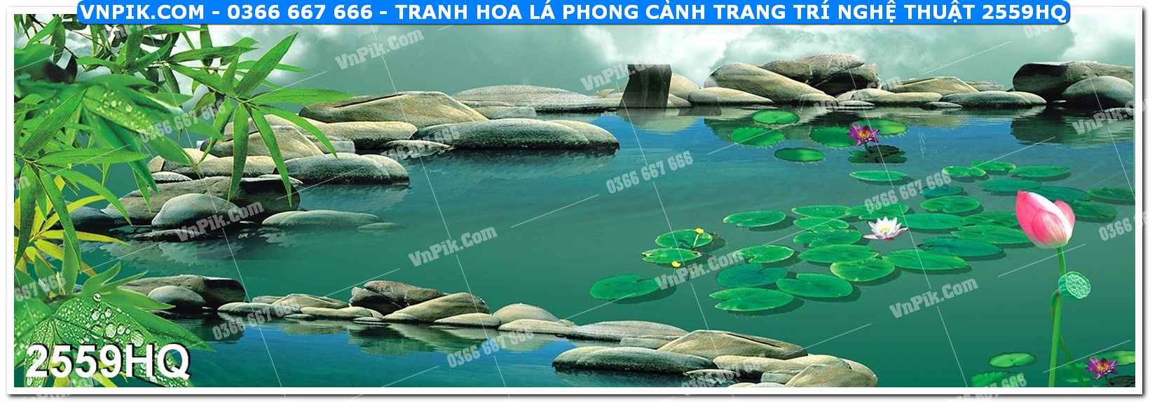 Tranh hoa lá phong cảnh trang trí nghệ thuật 2559HQ
