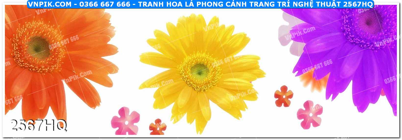 Tranh hoa lá phong cảnh trang trí nghệ thuật 2567HQ