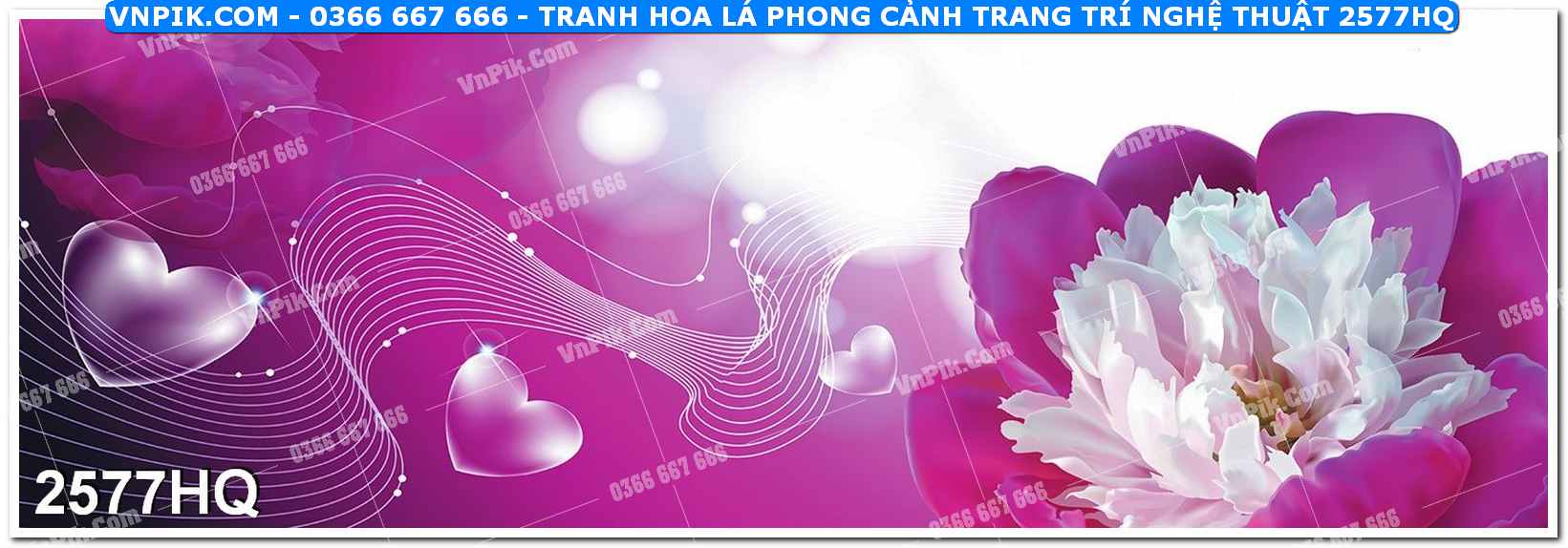 Tranh hoa lá phong cảnh trang trí nghệ thuật 2577HQ