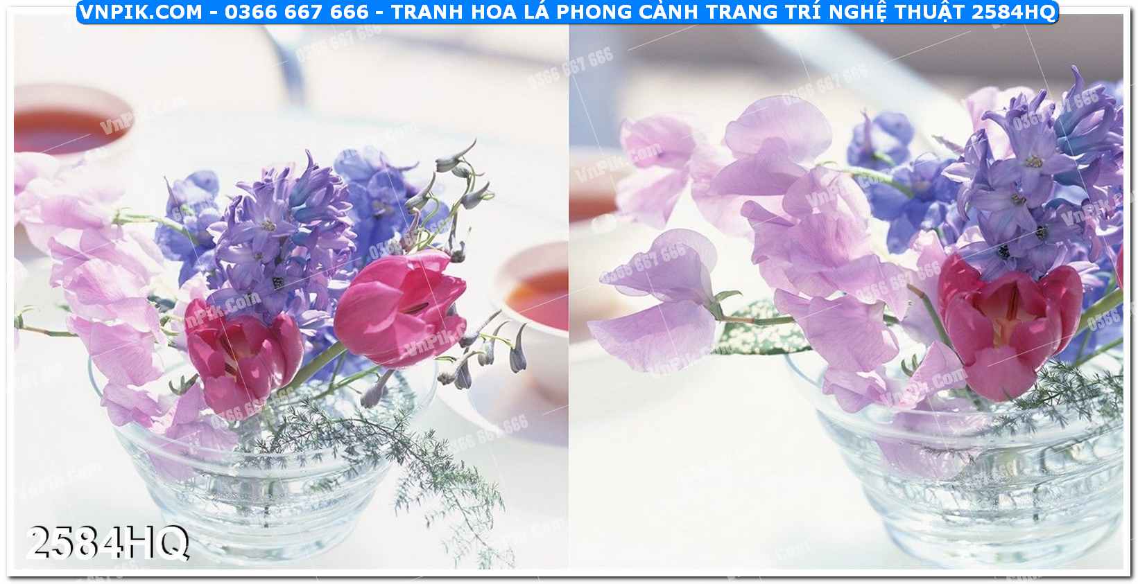 Tranh hoa lá phong cảnh trang trí nghệ thuật 2584HQ