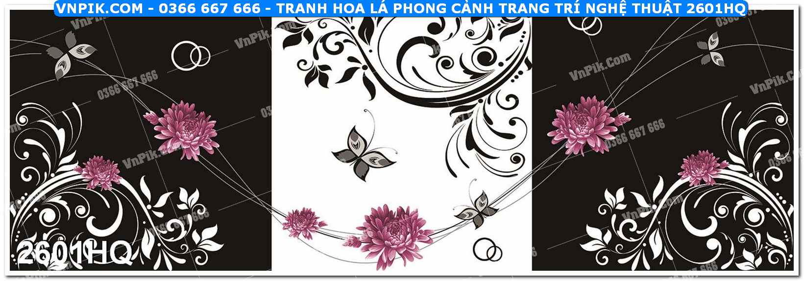 Tranh hoa lá phong cảnh trang trí nghệ thuật 2601HQ