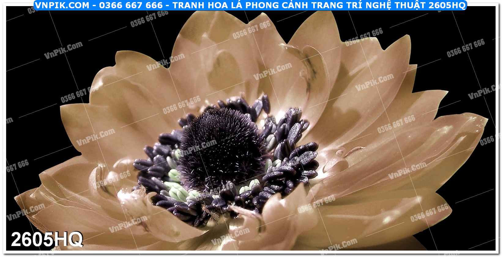 Tranh hoa lá phong cảnh trang trí nghệ thuật 2605HQ