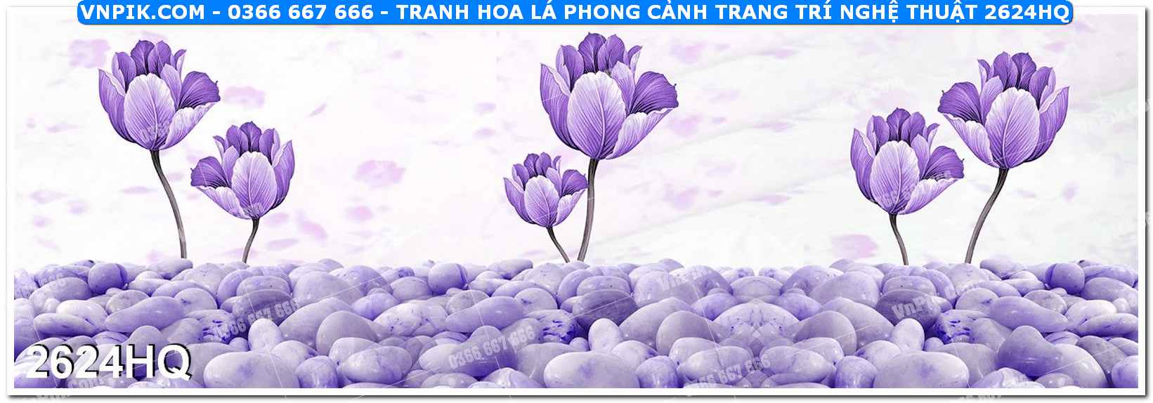 Tranh hoa lá phong cảnh trang trí nghệ thuật 2624HQ