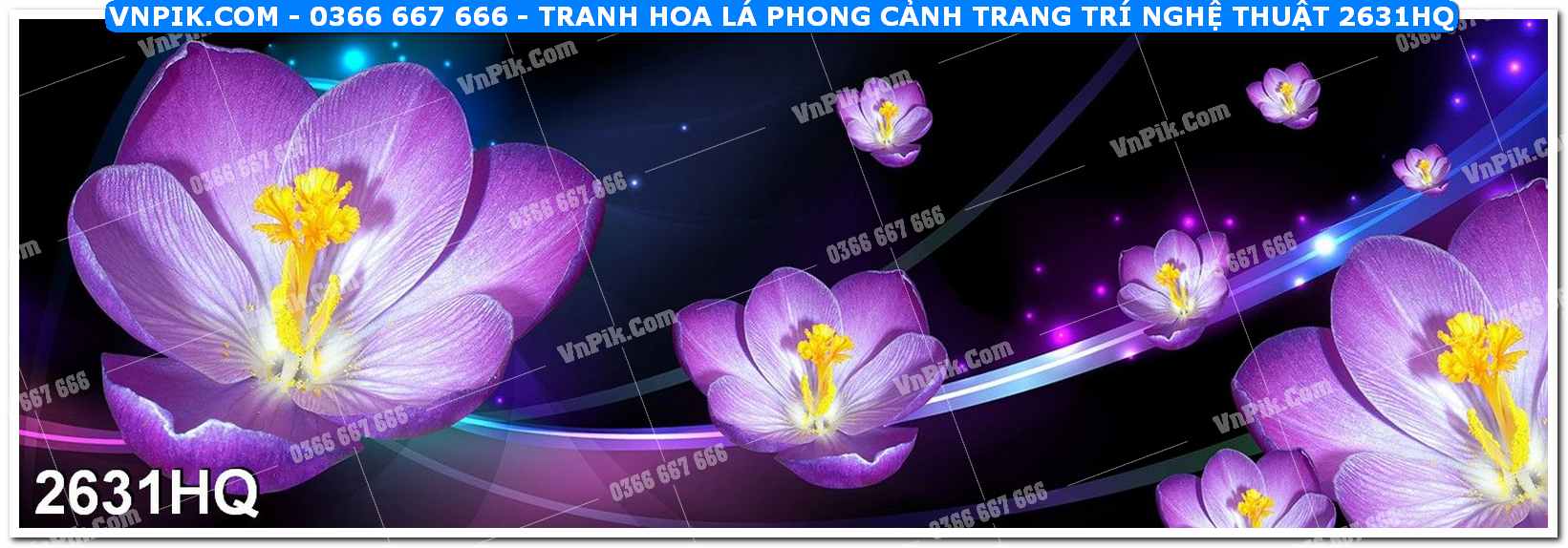Tranh hoa lá phong cảnh trang trí nghệ thuật 2631HQ