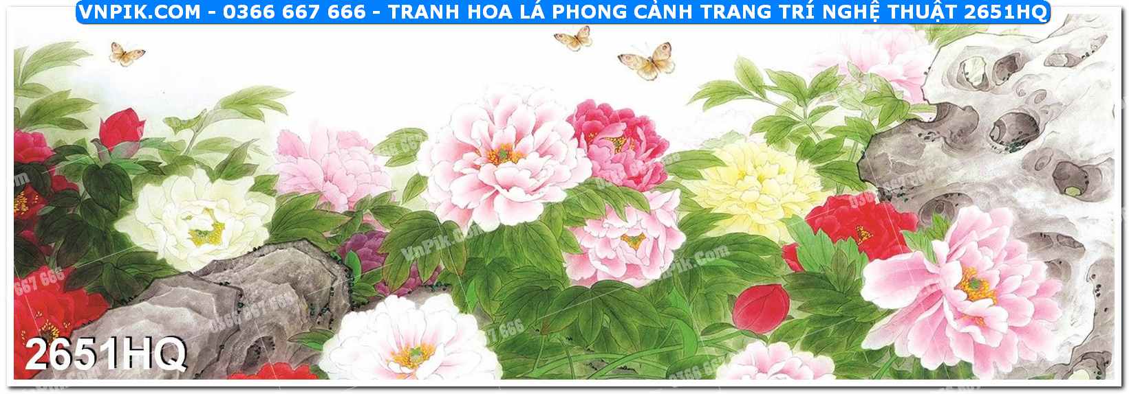 Tranh hoa lá phong cảnh trang trí nghệ thuật 2651HQ